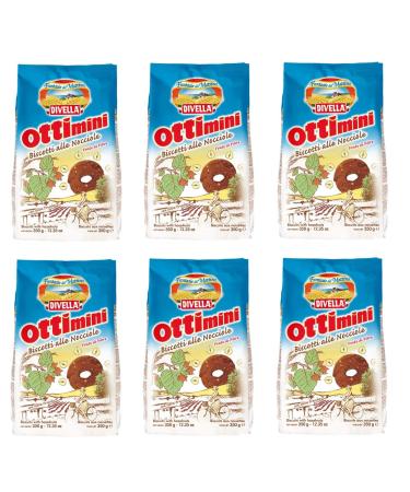 Divella Divella Ottimani Alle Nocciole Chopped Hazelnut Biscuits Pack of 6 350 g