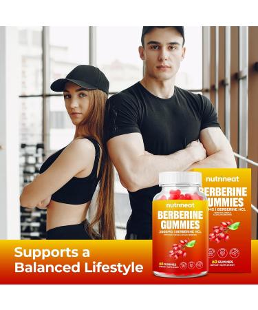 NutriNeat Berberine Gummies (60 Count) 2000mg High Potency Berberine Supplement Plus Ceylon Cinnamon Chromium Turmeric Milk Thistle ACV for Women & Men Energy Boost & Metabolism Balanced - Buy Online on GoSupps.com