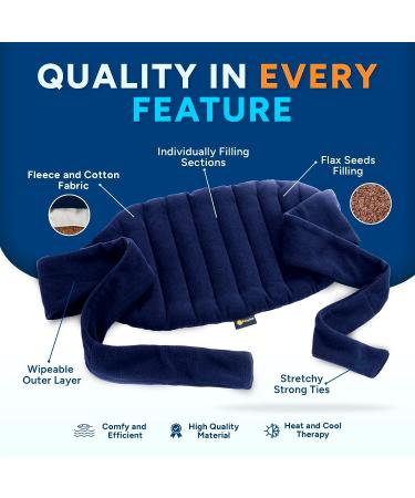 SunnyBay Microwavable Heating Pad for Neck, Shoulder, Knee, Back Pain - Fastening Straps, FSA HSA Approved - 10x18 Inch, 2.8 lbs - Buy Online on GoSupps.com