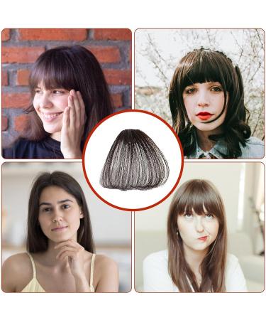 Lightweight Clip in Bangs | Wavy Bangs Wigs | Natural Fake Bangs Wispy Fake Fringe Beauty Artificial Headwear Collectible Items Fakes Fringes Ideal for Women Brown black - Buy Online on GoSupps.com