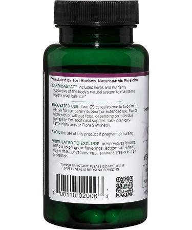 Vitanica CandidaStat Yeast Balance Support - 60 Vegetarian Capsules for Optimal Health - Buy Online on GoSupps.com