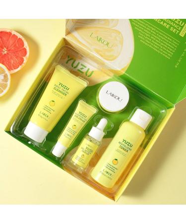 5Pcs Grapefruit Hydrating Skin Care Set for Teen Girls and Women Essential Moisturizing Skin Care Set Includes Facial Cleanser Toner Cream and Lotion - Buy Online on GoSupps.com