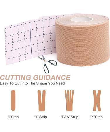 Superbe Kinesio Tape - 3 Rollers for Athletics Pain Relief & Recovery | 5cm x 5m Beige Physio Tape - International Shipping Available - Buy Online on GoSupps.com