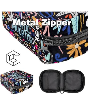 Shop Women's Day of the Dead Sugar Skull Menstrual Cup Storage Bag - Portable Feminine Pocket Organizer for First Period - Buy Online on GoSupps.com