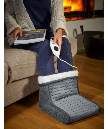 MONZANA Electric Foot Warmer - 6 Heating Levels 90 Min Timer Washable Grey - Overheat Protection & Comfort for Cold Feet - Buy Online on GoSupps.com