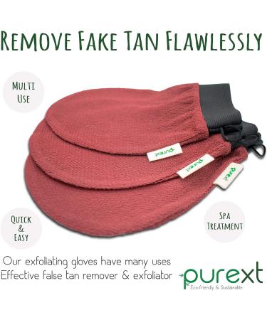 PureXT 3 Exfoliating Gloves - Kessa Hammam Body Scrubber - Fake Tan Remover Exfoliator Mitts - Buy Online on GoSupps.com