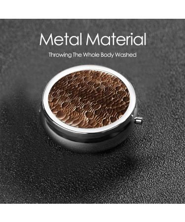 Snake Skin Printed Mini Round Pill Box | 3 Compartment Travel Organizer | Portable Medicine Pill Case for Home & Office - Buy Online on GoSupps.com