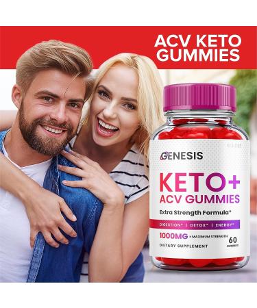 Genesis Keto ACV Gummies - Advanced Weight Loss Formula with Apple Cider Vinegar (60 Gummies) - Buy Online on GoSupps.com