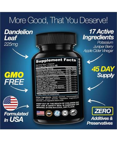 Water Away Pills for Fast Relief from Water Retention & Bloating - 90 Capsules for Swollen Ankles Feet & Legs - Effective Water Loss Aid for Men & Women - Buy Online on GoSupps.com