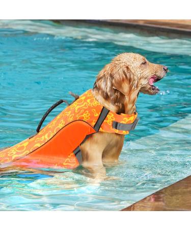Alagirls Medium Dog Vest - Adjustable High Buoyancy Life Preserver with Rescue Handle | Aladlj004 - Fits 42-54cm Chest | Durable Orange Design - Buy Online on GoSupps.com