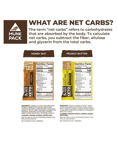 Munk Pack Keto Granola Bars - Gluten & Soy Free, Chewy Plant-Based Breakfast Snacks, No Sugar Added, 6 Pack - Buy Online on GoSupps.com