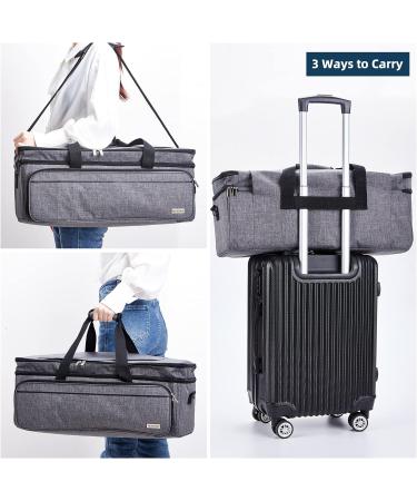 NICOGENA Double Layer Carrying Case for Cricut Explore Air 2 & Maker - Grey | Mat Pocket & Large Front Pockets for Tools & Supplies - Buy Online on GoSupps.com