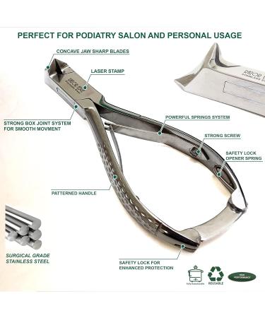 Premium Toe Nail Clippers with Thick Nail File - Professional Podiatry Pliers for Fungal and Stubborn Nails - Heavy Duty Toenail Cutter for Easy Removal - Buy Online on GoSupps.com