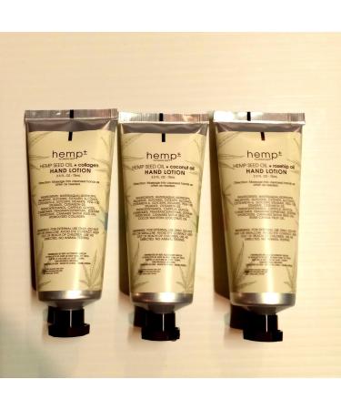 Premium Hemp Seed Oil Hand Lotion Set - 3 pcs with Coconut Collagen & Rosehip Oils | Nourishing Skincare for Hydrated Hands - Buy Online on GoSupps.com