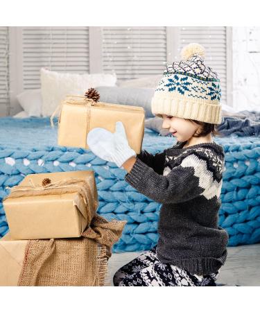 ALLY-MAGIC Toddler Knitted Mittens | Winter Warm Stretch Gloves for Babies | Soft & Cozy White Baby Mittens - Buy Online on GoSupps.com