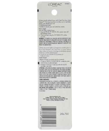 L'Or al Paris Brow Stylist Designer Brow Pencil Dark Brunette 0.045 oz. - Define and Enhance Brows - Buy Online on GoSupps.com