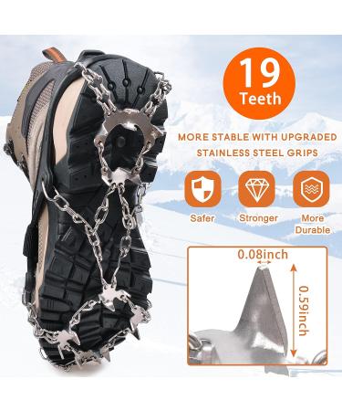 Buy 19 Teeth Shoe Spikes - Ice Crampons for Hiking Running and Trekking | Best Winter Outdoor Gear - Buy Online on GoSupps.com