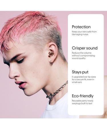 Loop Experience 2 Ear Plugs - Stylish Hearing Protection for Concerts & Festivals | 17dB Noise Reduction | High-Fidelity Earplugs in Rose Gold - Buy Online on GoSupps.com