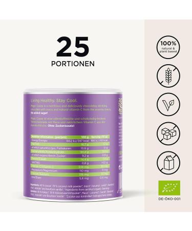 Buy Sooper Food Magic Cacao Kokosnuss 250g - Organic Vegan Chocolate Powder with Coconut & Vitamin C - Sugar-Free Mood Booster - Includes Acerola & Chia - Ships Worldwide - Buy Online on GoSupps.com