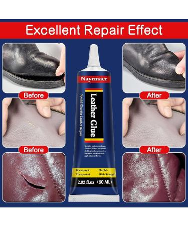 Nayrmaer Leather & Fabric Glue | Permanent, Clear & Washable | Ideal for Bonding Leather, Fabric & Substrates | 1 Pack - Buy Online on GoSupps.com