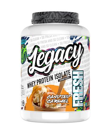 Fresh Whey Protein Candied Caramel 5lb | 26g Pasture Fed Premium Whey Protein | High Protein + Amino Acids | Muscle Building + Recovery Caramel 5 Pound