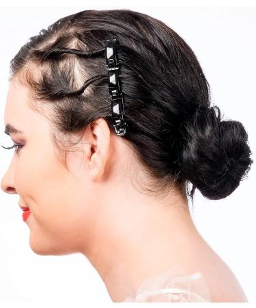 Fashionable Double Layer Band Twist Plait Hair Clip French Braider Hair Tool Alligator Clips Hair Accessory (black) - Buy Online on GoSupps.com