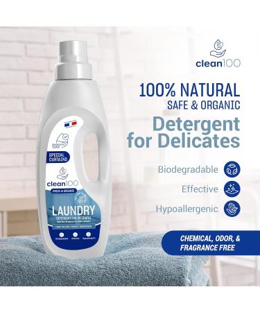 100% Natural Baby Laundry Detergent Liquid 1L - Extra Gentle Unscented Plant-Based Chemical-Free Deep Cleans & Removes Tough Stains - Buy Online on GoSupps.com