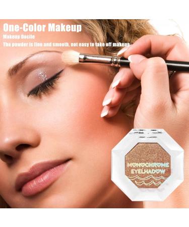 Pearlescent Eyeshadow - Pearlescent Brighten High-Gloss Eye Shadow Palette - Easy to Shimmer Makeup Eyeshadow 103#champagne Gold Fan - Buy Online on GoSupps.com