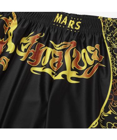 QinCiao Muay Thai Shorts for Men and Women - Black Medium | MMA Gym Boxing Kickboxing Fitness Trunks - Buy Online on GoSupps.com