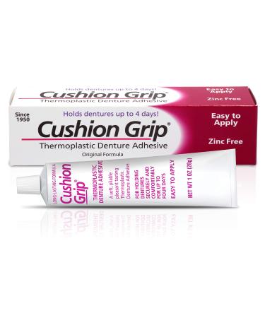 Cushion Grip - a Soft Pliable Thermoplastic for Refitting and Tightening Dentures 1 Oz (28 Grams)