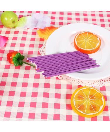 Lollipop Sticks - Colorful Candy Sticks Lollipop Sticks for Making Lollipops Cake Candy Chocolates 100 Pieces (Purple) - Buy Online on GoSupps.com