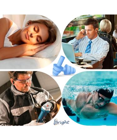 Soft Silicone Ear Plugs for Sleeping - 4 Pairs Multi Colour, Noise Cancelling & Waterproof - UK Brand - Buy Online on GoSupps.com