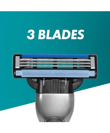 Gillette Mach3 Men's Razor + 12 Razor Blade Refills - Smooth Shave with 3 Blades - Buy Online on GoSupps.com