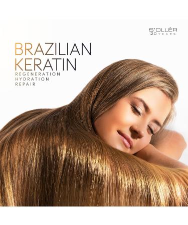 S OLL R Organic Brazilian Keratin Shampoo | Sulfate Free for All Hair Types | Damage Repair & Thermal Protection | 10.14 Fl Oz - Buy Online on GoSupps.com