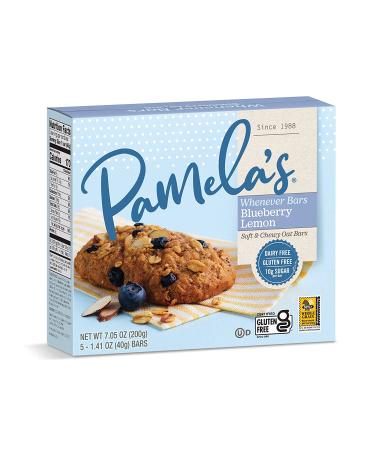 Pamela's Products Gluten Free Blueberry Lemon Whenever Bars 5ct Box - Pack of 6 - Buy Online on GoSupps.com