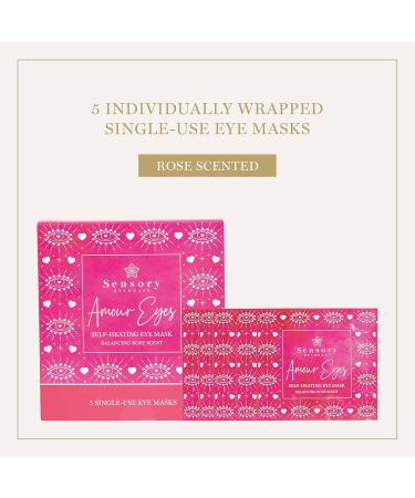 5 Amour Eyes Self-Heating Eye Masks Box of 5 Heated Eye Mask Reviving Rose Scent Soothing Sleep Mask - Buy Online on GoSupps.com