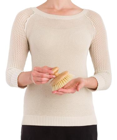 Redecker Natural Pig Bristle Massage Brush - Oiled Beechwood Knob - 3-7/8-Inches - Buy Online on GoSupps.com