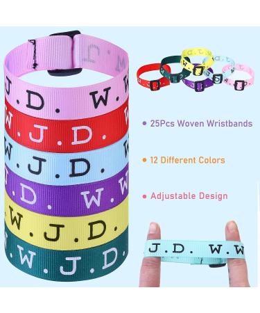 Dolotta 25Pcs WWJD Webbing Bracelets - Religious Christian Woven Wristbands for Men and Women - Perfect for fundraisers and events - Buy Online on GoSupps.com