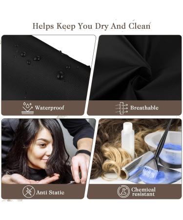 Professional Short Barber Cape - Waterproof Nylon Hair Cutting & Dye Apron for Unisex - Salon Styling & Shampoo Cape (Black - Buy Online on GoSupps.com