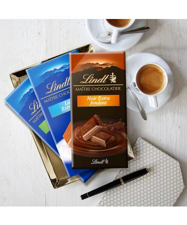 Lindt - MAITRE CHOCOLATIER Extra Fondant Tablet - Dark Chocolate - 110g - Pack of 3 - Buy Online on GoSupps.com