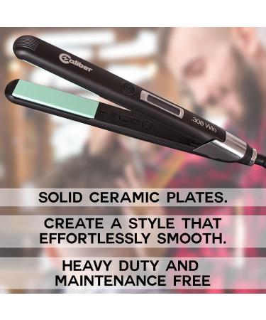 308 Flat Iron - Green Ceramic Hair Straightener & Curler - LED Temp Display Rapid Heat Lightweight Design - Perfect for Men & Women - Buy Online on GoSupps.com