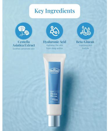 DR. BELMEUR Advanced Cica Hydro Cream (2fl oz) - Soothing Barrier-Strengthening Face Moisturizer for Sensitive Skin. Korean Skin Care. Centella Asiatica Hyaluronic Acid. pack of 1 - Buy Online on GoSupps.com