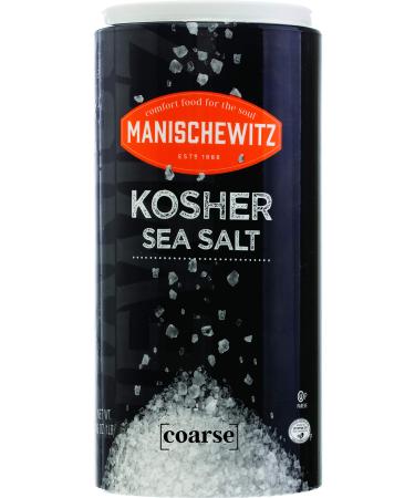 Manischewitz Premium Kosher Salt, Coarse Sea Salt, 16oz (1 Pound) Easy Pour Canister, Product of Italy, Pure Mediterranean Sea Salt. The Perfect Salt Grinder Refill! - Buy Online on GoSupps.com