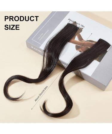 NICENEEDED 1 Pair Dark Brown Clip in Fake Bangs Hair Clip in Extensions Faux Bangs Wavy Curly Long Side Air Bangs Clips Hair Pieces Barrettes for Women Daily Use - Buy Online on GoSupps.com