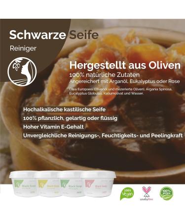 Fatima s Garden Black Seif - 100% Natural Moroccan Beldi Soap for Skin Peeling with Olive Oil - 150g (1 Pack) - Shop Internationally - Buy Online on GoSupps.com