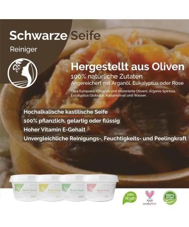 Fatima s Garden Black Soap - 100% Natural Moroccan Beldi Soap for Skin Peeling with Eucalyptus Oil - 450g - Buy Online on GoSupps.com