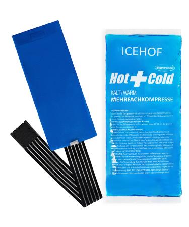 IceHOF cooling pad with fleece shell - cuddly soft long cooling time - cooling pack gel cooling pack cooling gel cooling gel cooling compress Cool compress cooling compresses cooling bag iceburet blue cooling pad l incl.