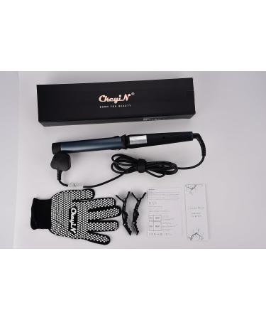 CkeyiN 32mm Barrel Ceramic Curling Wand with Clip | Volume Waves Curling Tong | 30 Second Heat Up | Heat Resistant Glove | Green - Buy Online on GoSupps.com