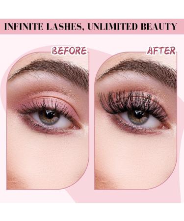 192 Pcs Lash Clusters 2 Styles Mixed Cluster Lashes DIY Eyelash Extensions Eyelash Cluster Extension DIY Individual Lashes Super Thin Band Soft and Easy to Wear (Flawless+Fabulous D-Mix) 8-16mix(192PCS)D Curl Flawless+Fabulous - Buy Online on GoSupps.com