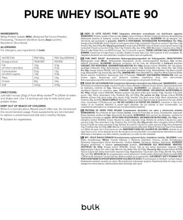 Bulk Whey Isolate Powder Protein Chocolate & Honey 500g - Buy Online on GoSupps.com